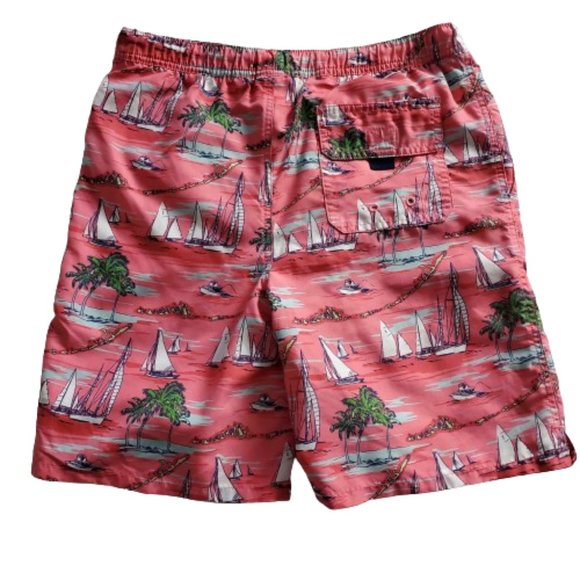 Vineyard Vines Pink Sailboats Swim Trunks - Size L - Picture 2 of 3